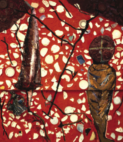 朱利安·施纳贝尔的《洛丽塔》, 1980年，木板油画，96*84英寸