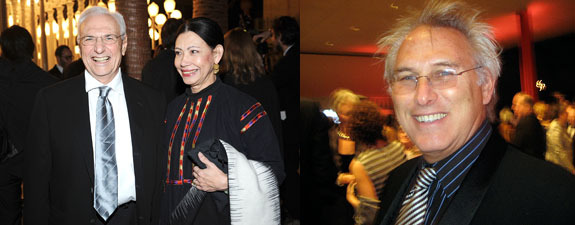 左图： Frank和Berta Gehry。 (Photo: Stefanie Keenan for Patrick McMullan) 右图：艺术家Eric Fischl. (Photo: Linda Yablonsky)
&nbsp;