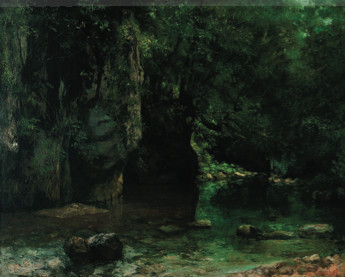 居斯塔夫·库尔贝 、《黑泉河》、 布上油画、1860－65