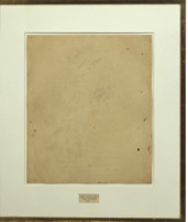 罗伯特·劳森伯格，《被抹掉的德枯宁》，1953，纸上炭笔画，墨迹