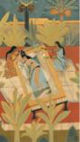 难陀婆薮、Radha’s Longing, 1936, 丝绸淡彩画