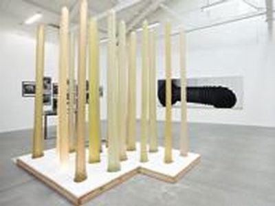 芭芭拉•史密斯、《野战炮》、1968-1972、玻璃纤维、树脂、泡沫、木头、灯泡、电子仪器。装置现场、挪威当代艺术中心、2008。