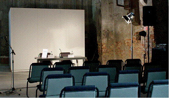 Jackson Pollock Bar的表演《开幕》场景、2009、阿联酋展馆、威尼斯。2009年6月4日。
