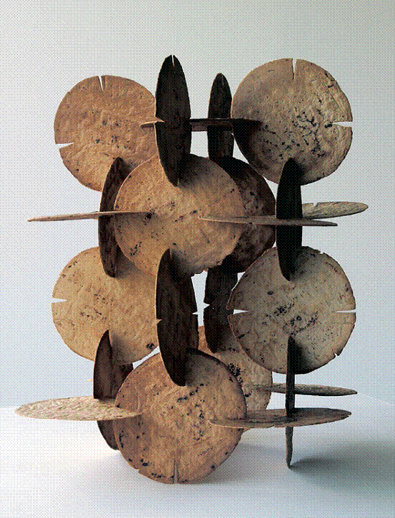 达米安•奥尔特加、《玉米饼模块》、1998、墨西哥烤玉米薄烙饼、尺寸可变。第三十一届巴西艺术综述展、2009。