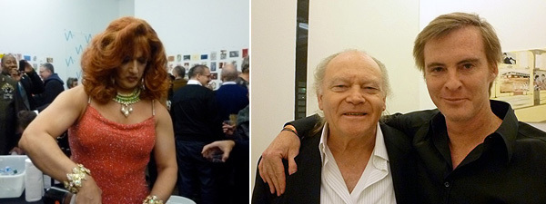 左图： Lita。右图：艺术家DeWain Valentine和策展人Tim Nye。
