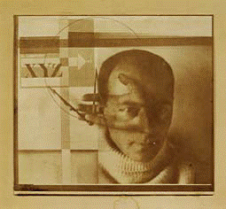 艾尔•李辛斯基、《构成者》、1924、黑白摄影、5 x 9厘米。
