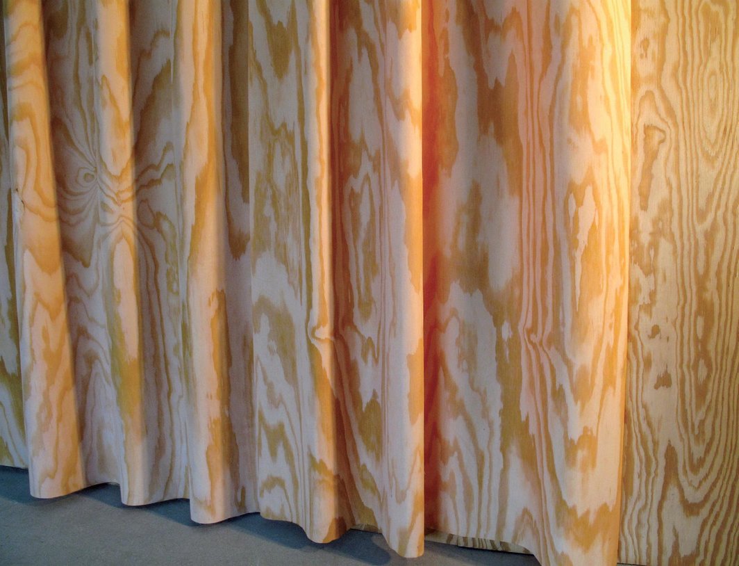 詹妮弗•博兰德，《木板窗帘》（局部），2010，布面印刷，243 x121cm