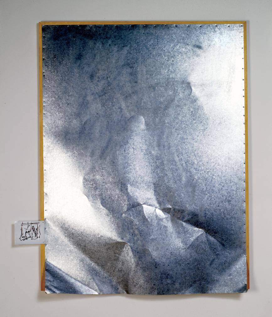 詹妮弗•博兰德，《酒店》，1983，锡箔纸，木，121 x91 x7.6cm
