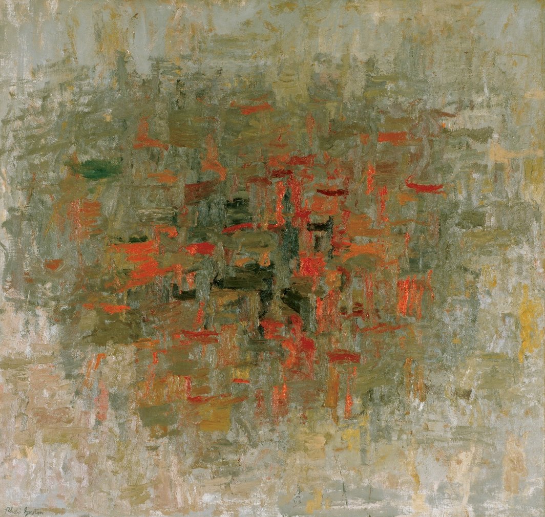 菲利普•加斯顿，《致b.W.t.》，1952年，布面油画，123.2cm x 130.8cm。