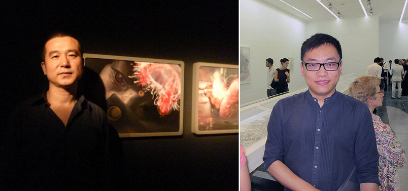 左：收藏家乔志兵；右：《芭莎艺术》执行主编徐宁。