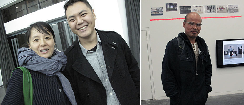 左：维他命空间主持人张巍与艺术家周俊辉。右：学者陆兴华。