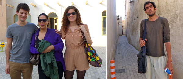 左：Home Workspace项目的Stefan Tarnowski，Ashkal Alwan总监Christine Tohme, Ashkal Alwan的项目的合作者Victoria Lupton。右：艺术家Tarek Atoui。