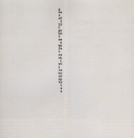 卡尔•安德烈，《1958》，纸上打字机墨，11 x 81⁄2"。