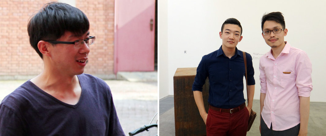 左：泰康空间策展人苏文祥；右：《艺术新闻》编辑李棋与《艺术界》编辑杨紫。