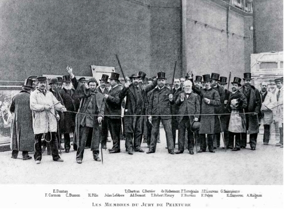 秋季官方沙龙展绘画评审团成员，1880年，巴黎. 图片来源 ：Roger viollet/Getty images.