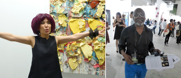 左：画廊家林明珠；右：印度展台策展人伯斯.