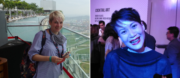 左：CCA新加坡策展人Anca Rujoiu；右：红艺术的Adeline Ooi.