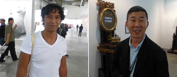左：ArtJog 总监Santriagama Rakantaseta；右：台湾展台策展人Rudy Tseng.