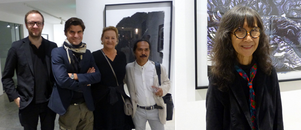 左：经纪人Manfred Wiplinger, Thomas Krinzinger 和Ursula Krinzinger，以及艺术家Entang Wiharso；右：艺术家韩少芙.