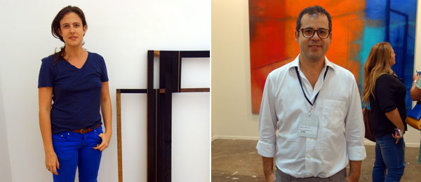 左: 艺术家 Paloma Bosquê；右: 画商 Daniel Roesler. (摄影: David Velasco)