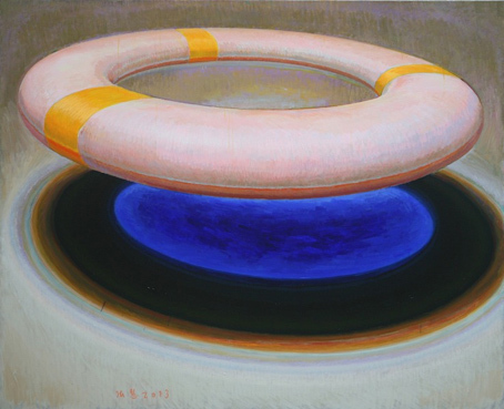 张慧，《蓝图.色域》，2013，布面丙烯，182 x 225cm.