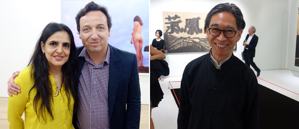 左：艺术家和画商Emmanuel Perrotin；右：汉雅轩画廊负责人张颂仁.