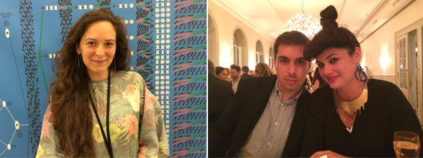 左：画廊家Derya Demir，右：作家Jason Farago和纽约Storefront艺术与建筑中心总监／建筑师Eva Franch。