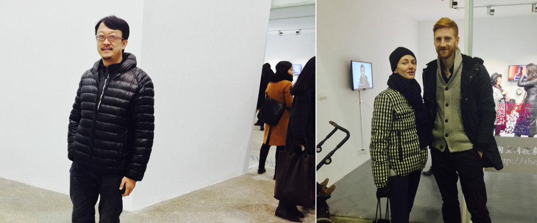 左：元典美术馆馆长梁克刚；右：北京设计周创意总监毕月（Beatrice Leanza）与ifp的Max Gerthel.