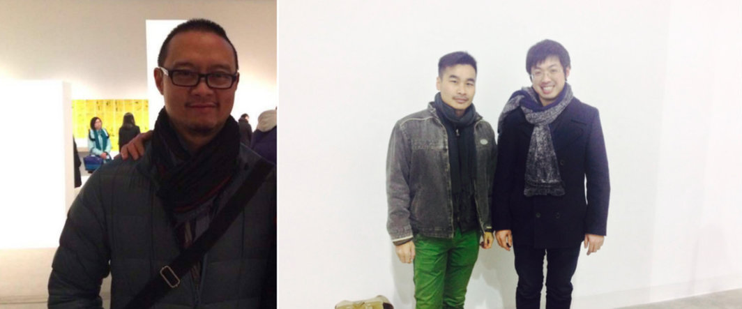 左：艺术家谢南星；右：艺术家厉槟源与刘辛夷.