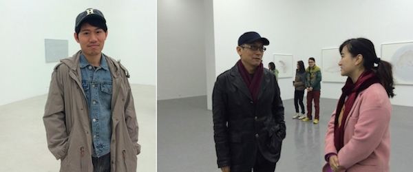 左：艺术家陈维；右：艺术家展望与叶甫纳.
