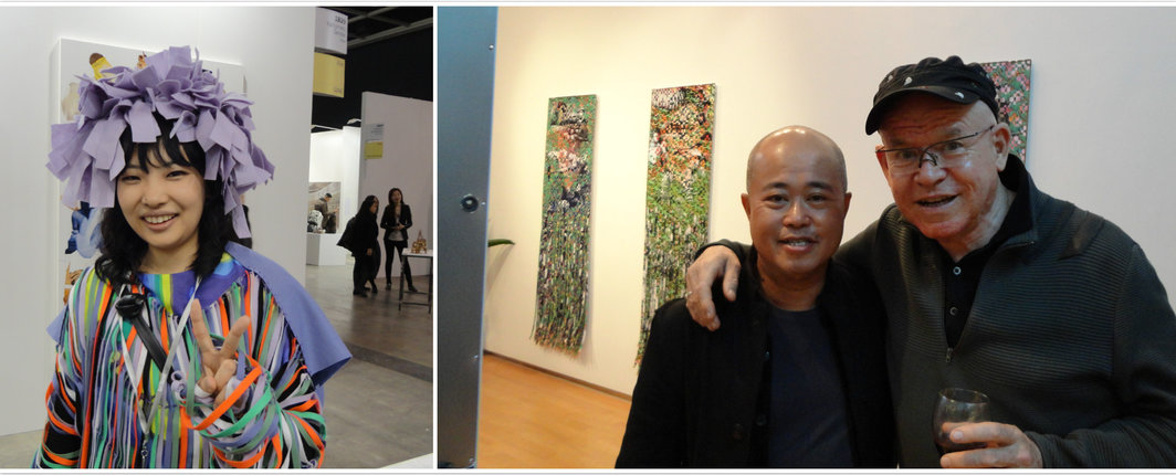 左：艺术家松井えり菜；右：艺术家Dinh Q. Le和The Dog House的Johnnie Walker.
