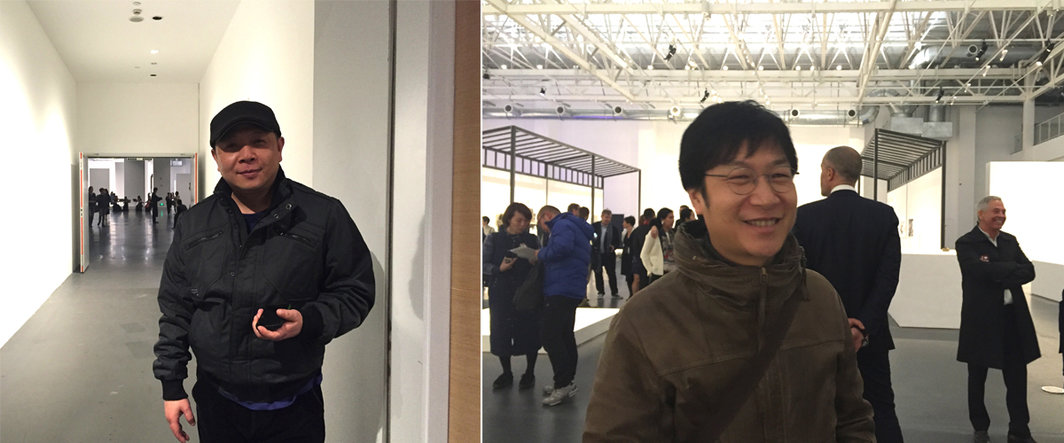 左：艺术家金锋；右：艺术家唐茂宏.