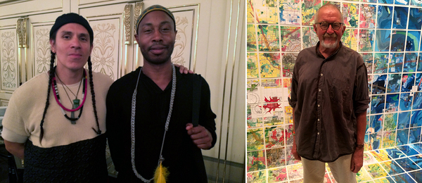 左：艺术家Nicholas Gallatin和Maikonjo Alley-Barnes；右：艺术家Jerry Gretzinger.