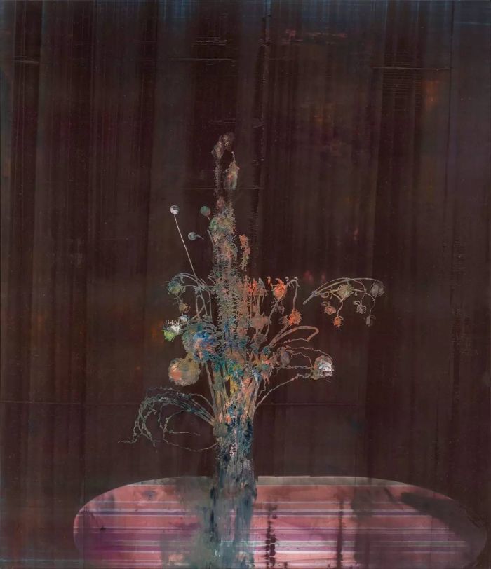 蒋志，《去来之花之2016-02》，2016，油画于聚酯纤维布 ，85.5×73.5cm.
