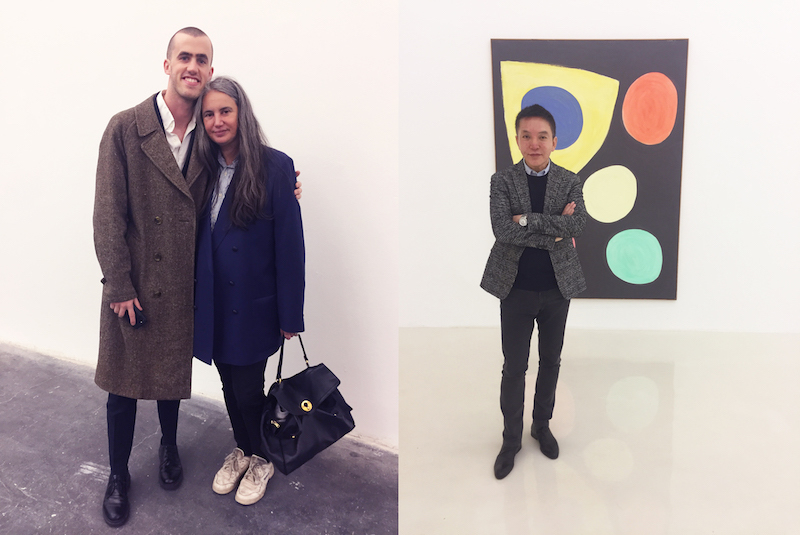 左：画廊家Thor Shannon和Isabella Bortolozzi；右：画廊家王新友.