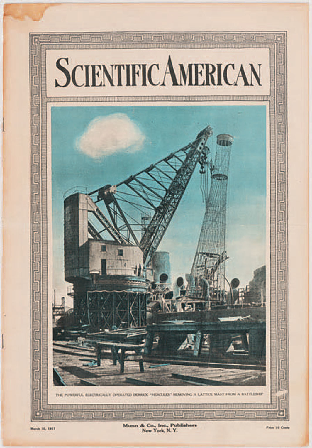 《科学美国》封面，1917年10月10日.