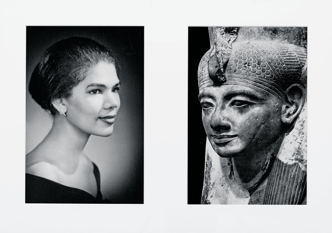 洛兰·格拉迪，《混血家庭相册（姐妹IV），左：德沃尼亚的妹妹洛兰；右：娜芙蒂蒂的妹妹穆特诺杰美特》，1980/1994，双联照，Cibachrome复制照片，整体尺寸26 × 37". 取自《混血家庭相册》，1980/1994. © Lorraine O’Grady/Artists Rights Society (ARS), New York.