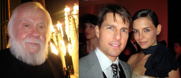 左图：艺术家John Baldessari。 右图：Tom Cruise和Katie Holmes。(Photos: Linda Yablonsky)&nbsp;