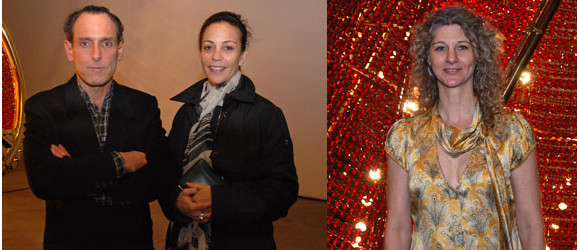 左图：艺术家David Salle和Susan Kappa。右图：纽约中国协会的艺术和文化总监France Pepper。