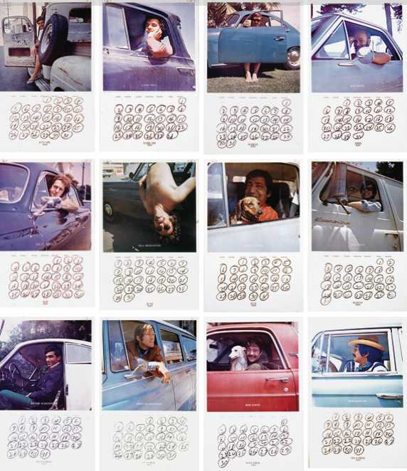 Joe Goode, 《日历：洛杉矶艺术家和他们的车》，1969，平版印纸