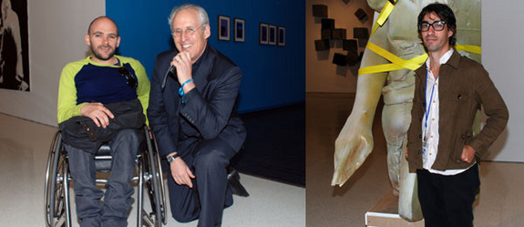 左图t: 艺术家Ryan Gander 和艺术家信托基金主席David Ross。右图: 艺术家 Matthew Monahan。
&nbsp;