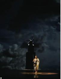 2008年 Phelim McDermott 制作的Philip Glass的Satyagraha(1980)，纽约大都会歌剧院演出截图。摄影：Ken Howard。