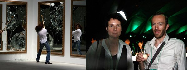 左图: 常青画廊Lorenzo Fiaschi. 右图t: 评论家Catrin Lorch 和艺术商Jan Mot。