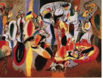 Arshile Gorky，The Liver Is the Cock’s Comb, 1944，布上油画。