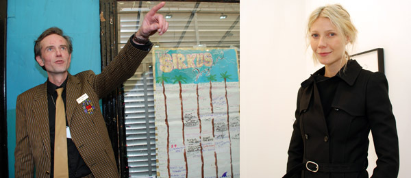 左图: Kling &amp; Bang的Erling Klingenberg在他的Sirkus项目外. 右图: 演员格温妮丝·帕特罗. 