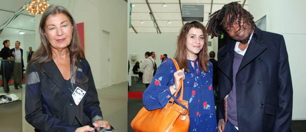 左图: 画廊家Victoria Miro. 右图: 艺术家Yinka Shonibare (右).