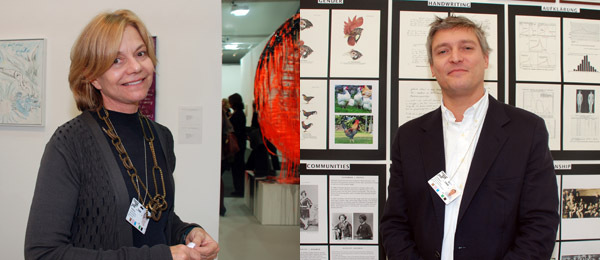 左图: Metro Pictures的Janelle Reiring. 右图: 画廊家Daniel Buchholz.