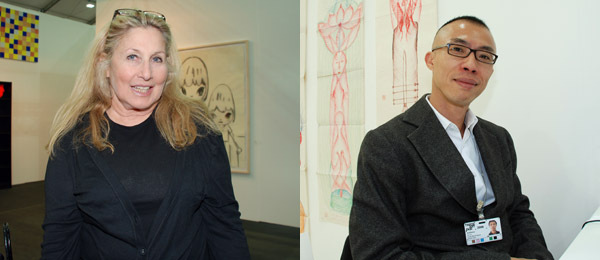 左图：收藏家Jane Holzer. 右图: 长征空间的卢杰。