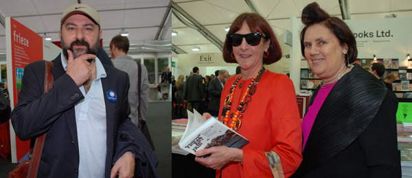 左图: 艺术家Pierre Bismuth. 右图: 时尚编辑Suzy Menkes (右).