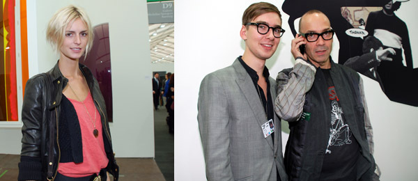 左图: 名模Jacquetta Wheeler. 右图: Team Gallery的Alex Logsdail 和Jose Freire.